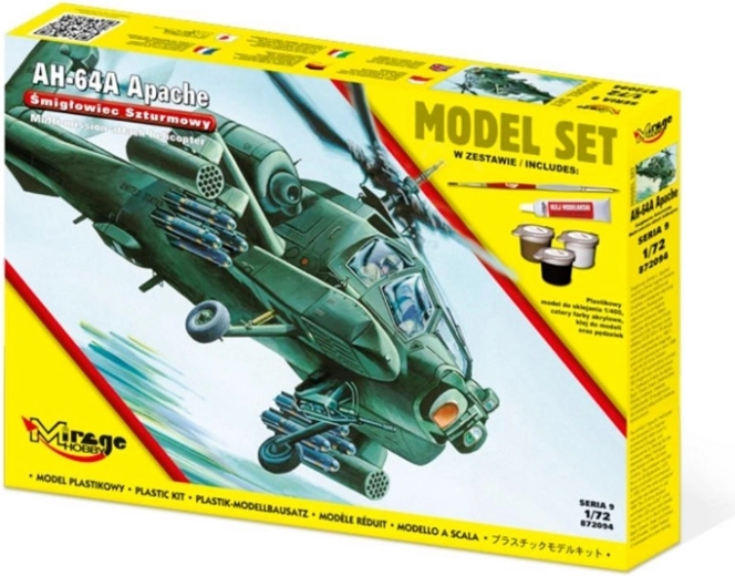 Modelo de plástico del helicóptero AH-64A Apache