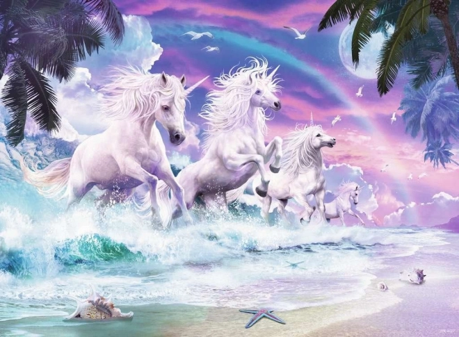 Puzzle unicornios en la playa XXL 150 piezas
