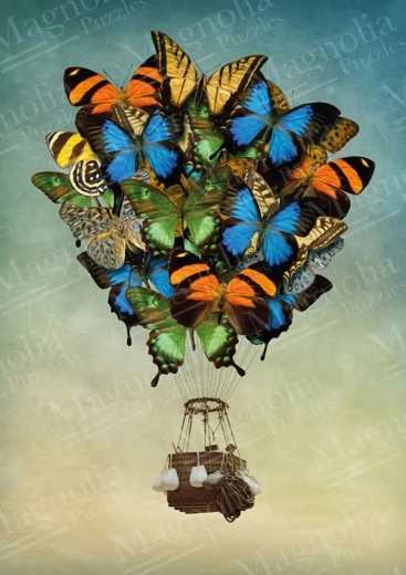 Puzzle globo de mariposas 1000 piezas