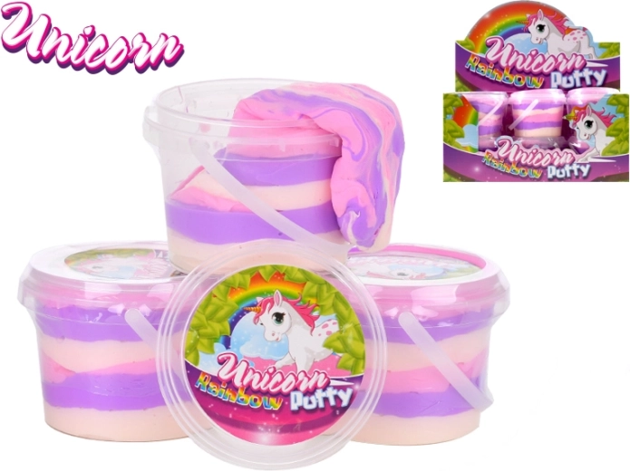 Masa arcoíris saltarina Unicornio 110 g en vaso