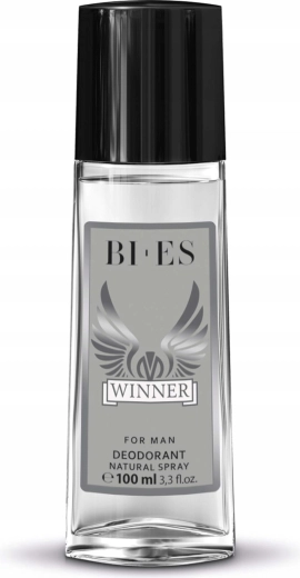 Desodorante masculino en frasco de vidrio BI-ES Winner 100 ml