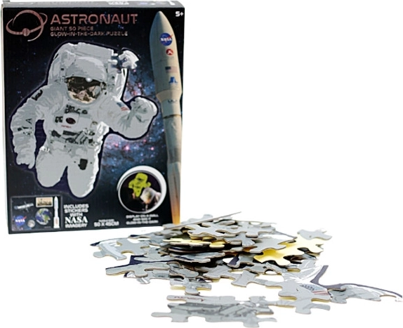 Puzle gigante de astronauta con efecto que brilla en la oscuridad 50 piezas NASA