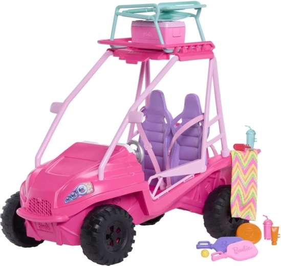 Buggy de playa Barbie para 4 muñecas con accesorios