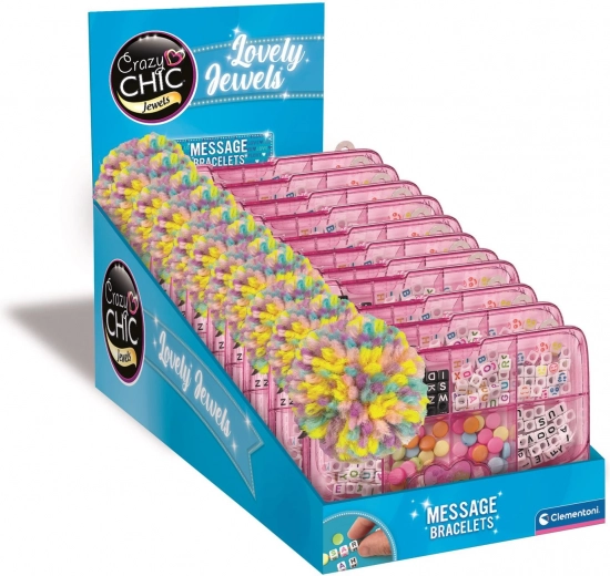 Crazy Chic fábrica de mensajes – set creativo para pulseras CLEMENTONI