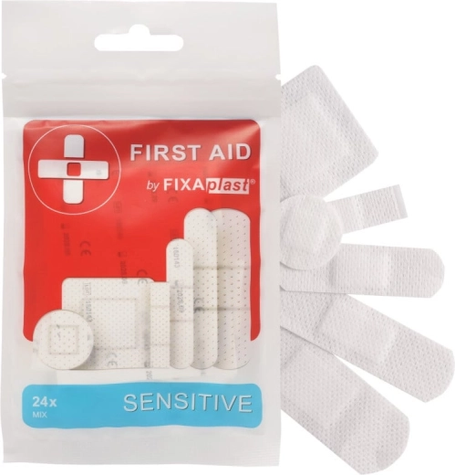 Fixaplast First Aid Sensitive apósitos para primeros auxilios para piel sensible (24 uds.)