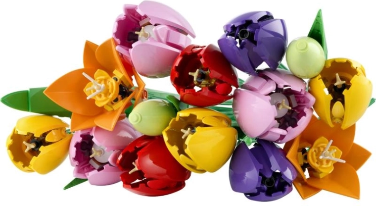 Tulipanes realistas en colores vivos