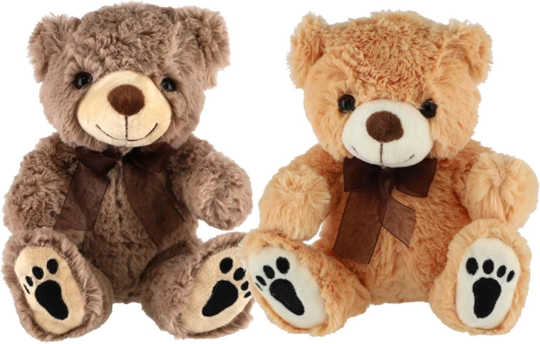 Osito de peluche sentado de 25 cm, 2 colores - 1 unidad