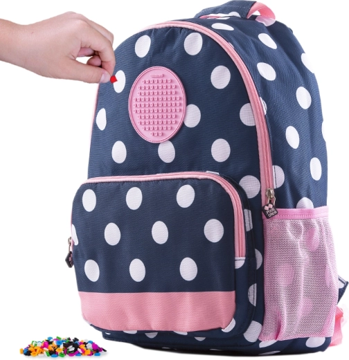 Mochila de ocio Pixie Crew azul con lunares blancos