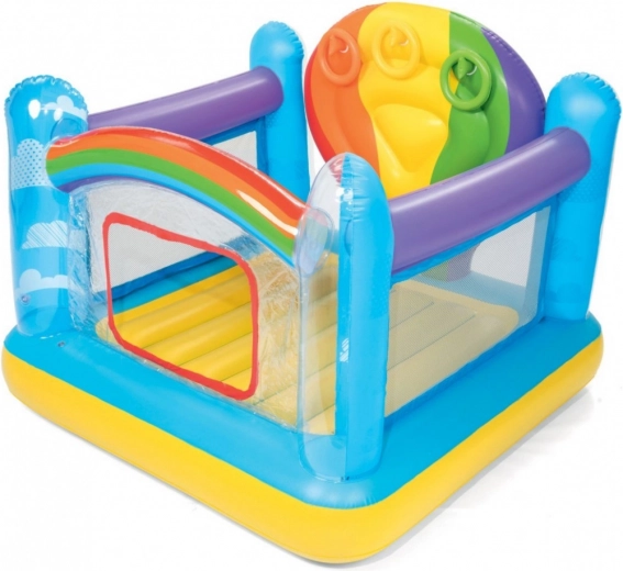 Salto seguro sobre una base acolchada