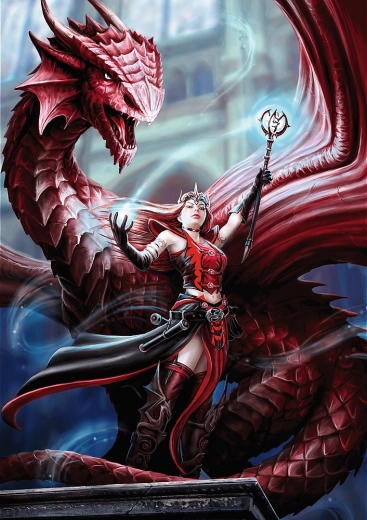 Puzzle TREFL Premium Plus Fantasy: Mago escarlata 1000 piezas