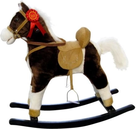 Caballo balancín con melodía Milly Mally Mustang marrón oscuro