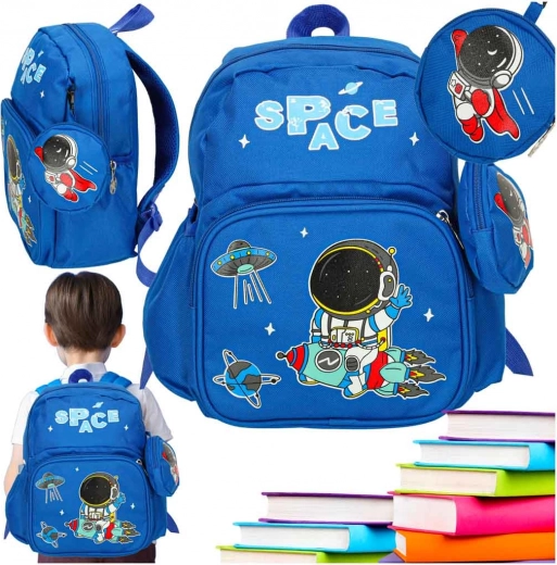 Mochila infantil de astronauta para preescolares 30x14x23 cm