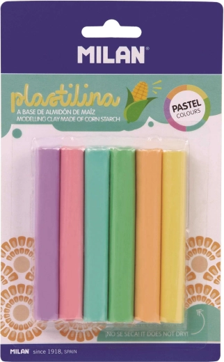 Plastilina 6 uds pastel