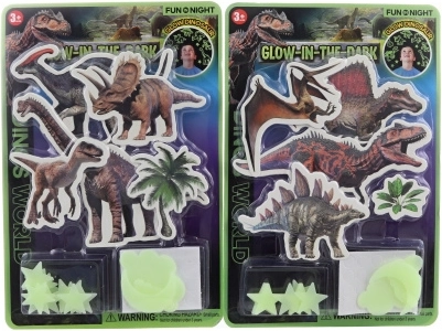 Dinosaurios adhesivos luminosos para la pared