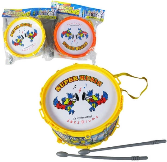 Tambor infantil Wiky con baquetas, 17 cm