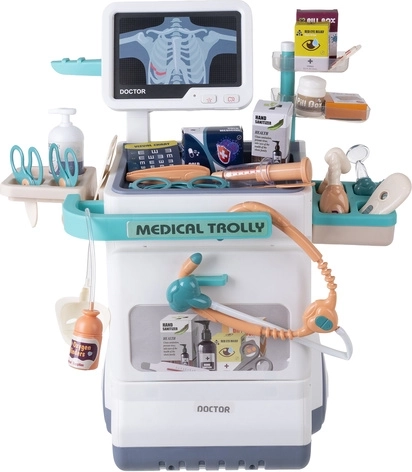 Completo equipamiento de 26 piezas para jugar a ser médico