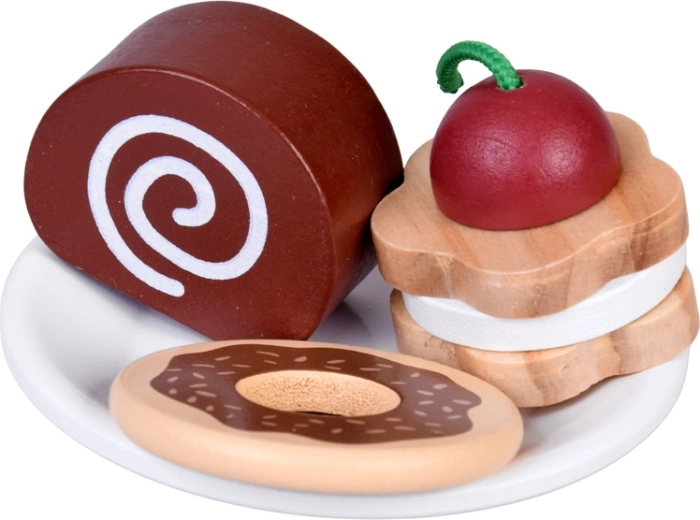 Dulces postres para servir como en una pastelería