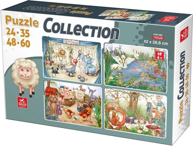 Puzzle Amigos animales 4 en 1