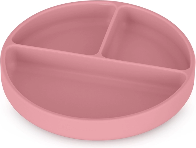 Petite&Mars plato divisor de silicona con ventosa Take&Match dusty rose 6m+