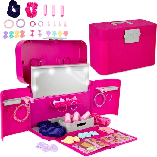 Casdon DYSON tocador infantil 2 en 1: maletín con luz y accesorios para el cabello
