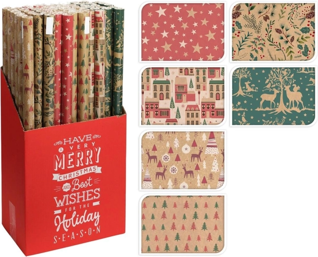 Papel de regalo navideño clásico para regalos