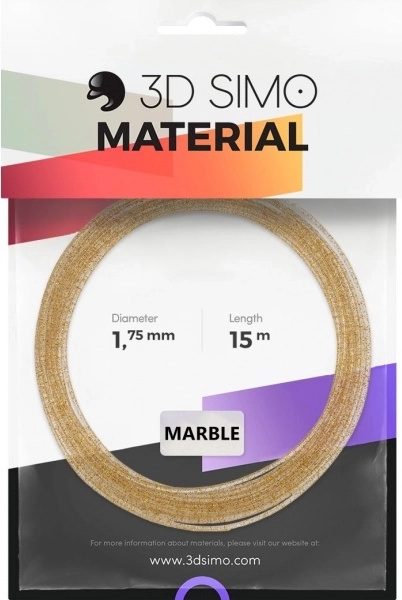 Filamento de mármol MARBLE para bolígrafos 3D e impresión 3D – dorado, 1,75 mm, 15 m