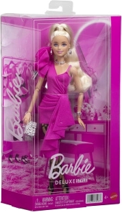 Barbie Deluxe Style modelo con vestido rosa con volante