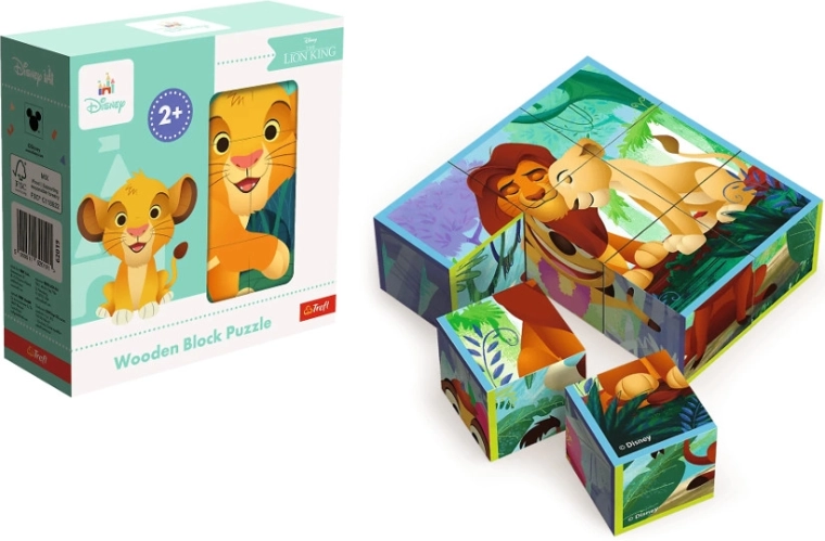 Rompecabezas de cubos de madera El Rey León