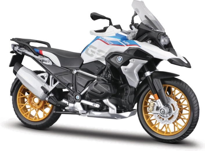 Modelo de motocicleta Maisto BMW R 1250 GS 1:12 con soporte