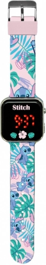 Reloj LED con calendario Stitch