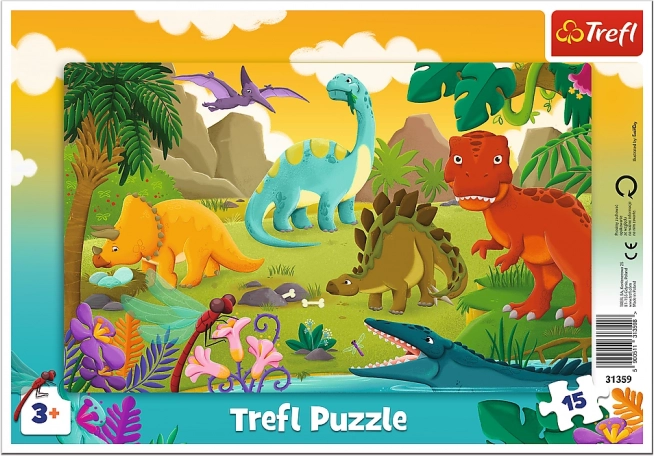 Puzzle de Dinosaurios para Niños 15 Piezas