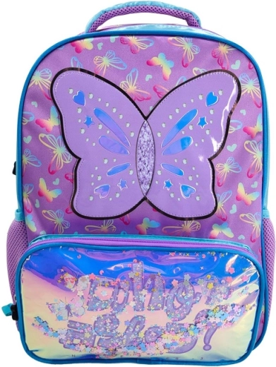 Mochila infantil para niña con motivo de mariposas 40 cm