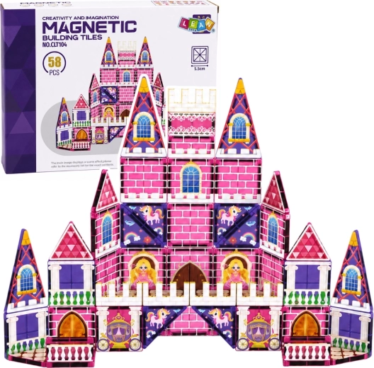 Piezas de construcción magnéticas Castillo para princesa (58 piezas)