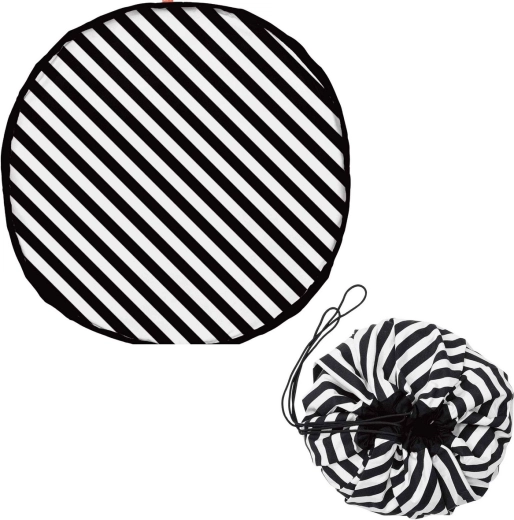 Play&Go noomad original manta de juego y saco para juguetes stripes black