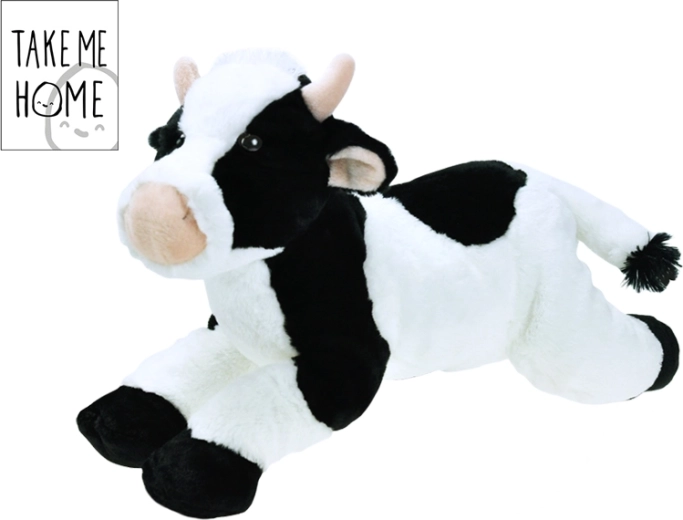 Vaca de peluche tumbada 40 cm