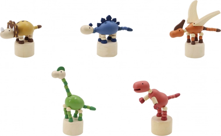 Dinosaurio de madera para apilar