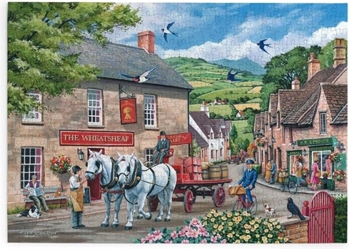 Puzzle Caballos de tiro con 500 piezas grandes