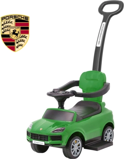 Andador infantil Milly Mally con mango de dirección Porsche Cayenne verde