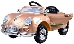 Elegante coche eléctrico retro con 2 motores 12 V y control remoto – Lacado