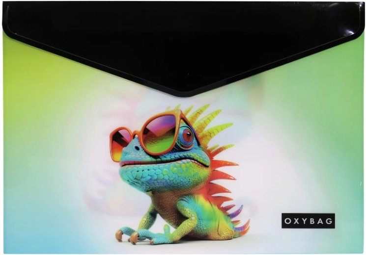 Carpeta portadocumentos OXY con cierre a presión A4 Crazy Animals Chameleon