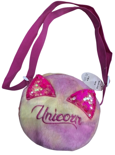 Bolso infantil redondo Unicorn con orejitas de lentejuelas