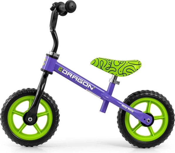 Bicicleta de equilibrio infantil Milly Mally Dragon morada