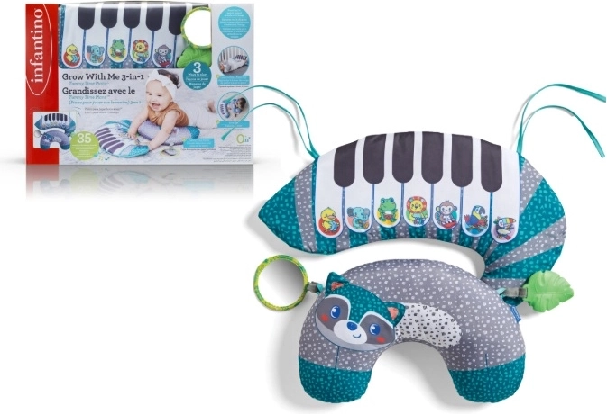 Pianito suave Infantino Grow With Me 3 en 1 con cojín