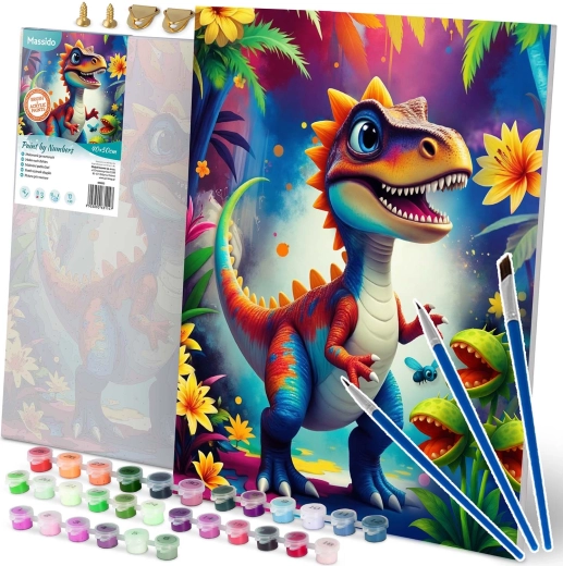 Pintura por números 40 × 50 cm – dinosaurio MASSIDO
