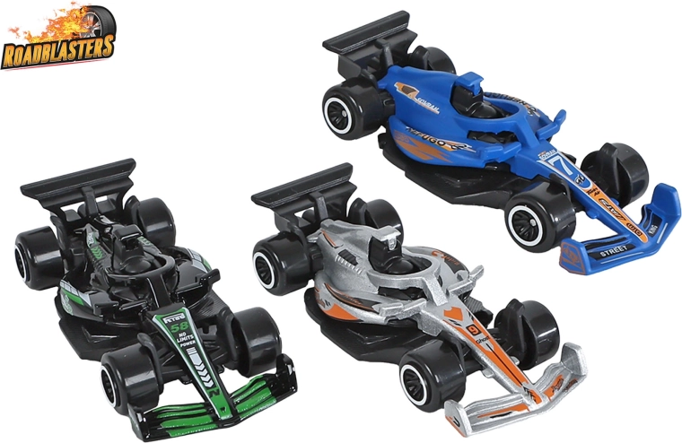 Fórmula metálica Roadblasters 7,5 cm - set de 3 uds.