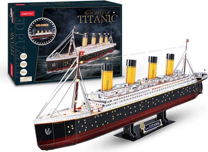 Puzzle 3D iluminado Titanic 266 piezas