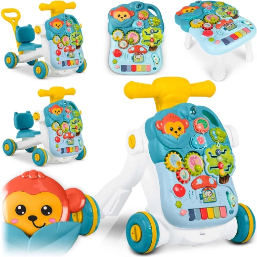 Andador educativo y correpasillos 5 en 1 Ricokids verde