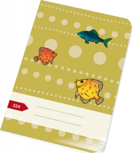 Cuaderno A5 20 hojas rayado PAPÍRNY BRNO Pececitos