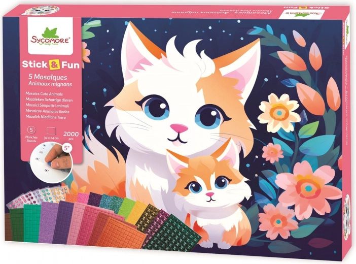 XL mosaico Stick & Fun – animales adorables