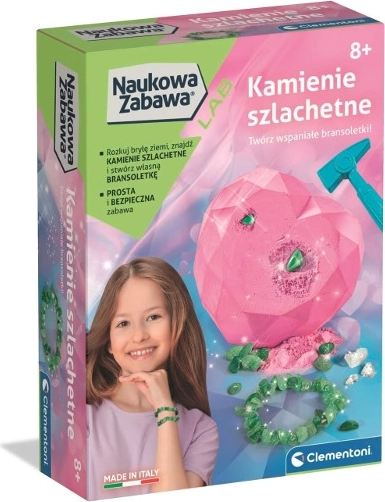 Fósiles y gemas – set para niñas para excavar y crear joyas